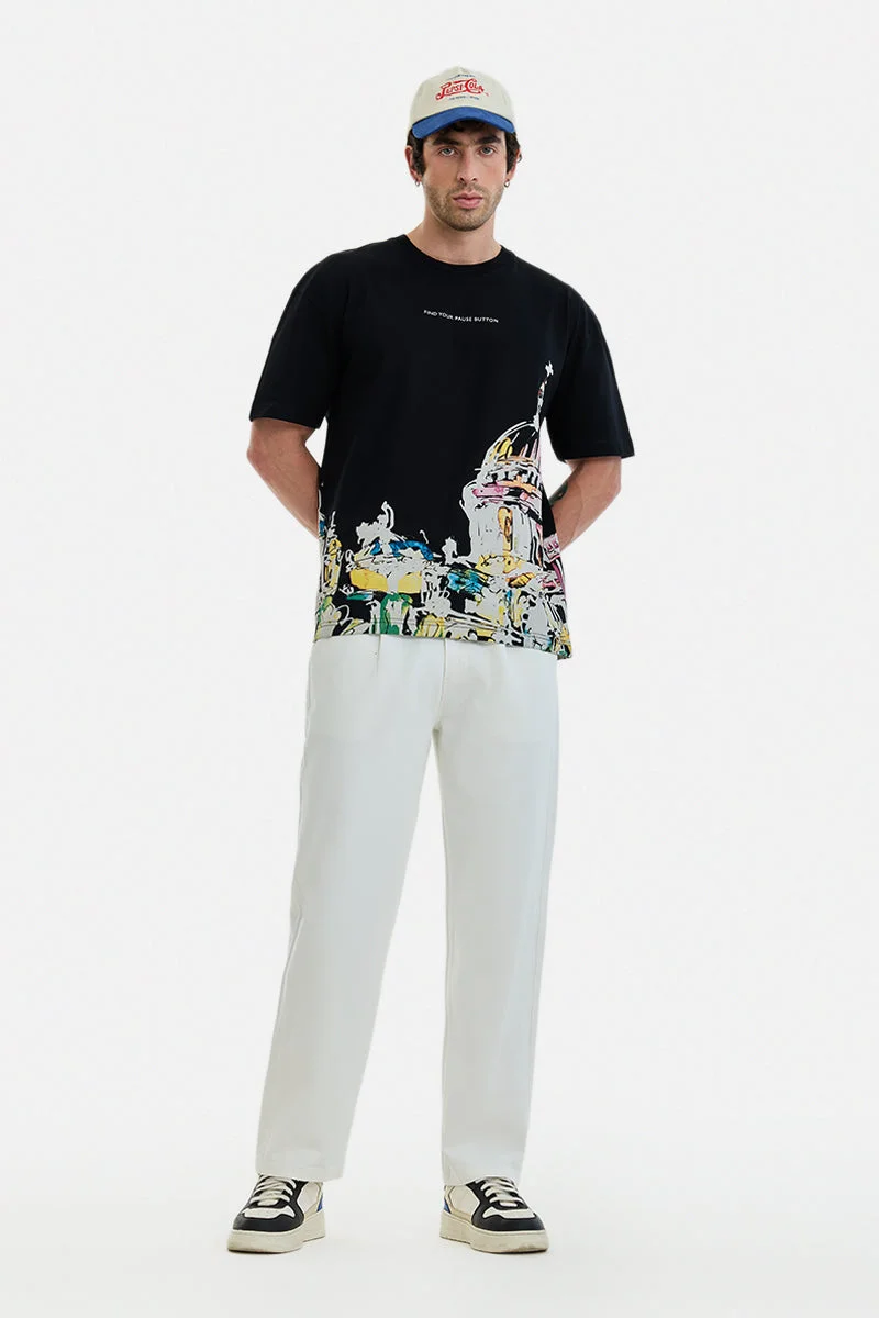 سنيتش Baggy Ecru Jeans